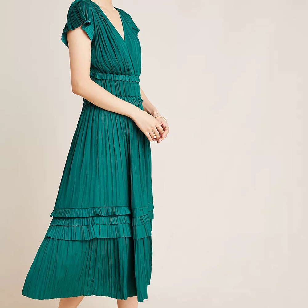 Anthropologie | Sereia Pleated Midi Dress